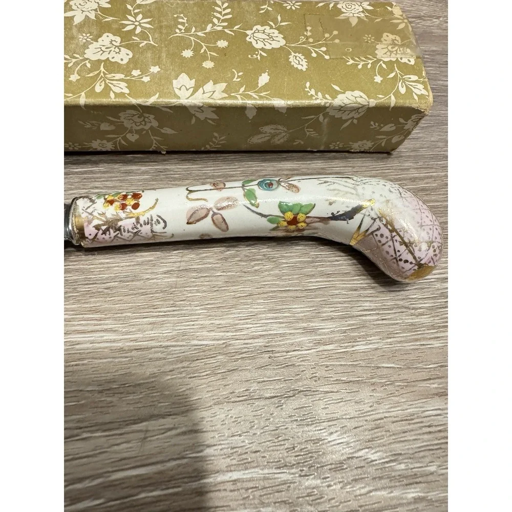 Vintage Sheffield Porcelain Handle Cake Knife brides Knife